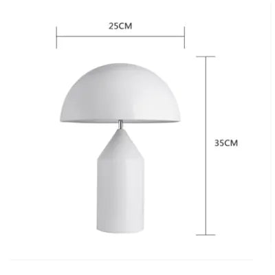 Mushroom-Shaped Metal Table Lamp for Bedroom Decor