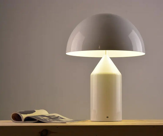 Mushroom-Shaped Metal Table Lamp for Bedroom Decor